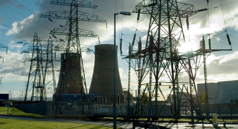 Pylons at Sellafield nuclear site